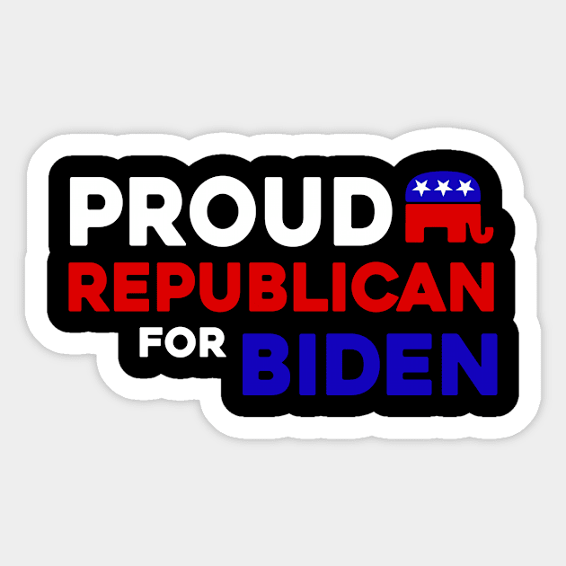 Proud Republican For Biden Sticker by Sunoria